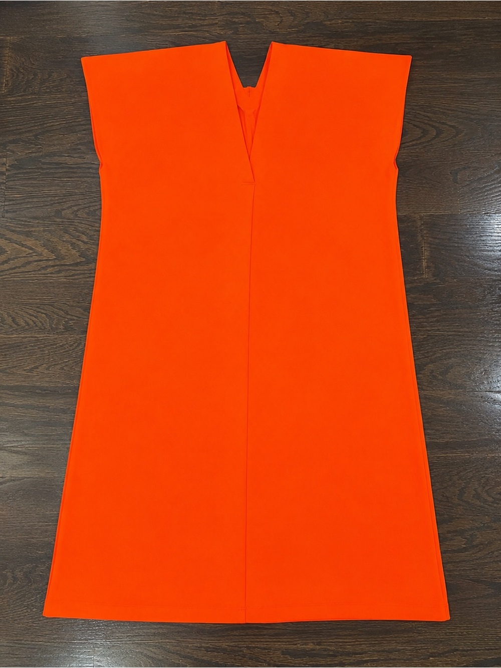 Shein Women’s Sleek V-Neck Orange Dress